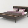 Кровать "Арредо" RAL 7022 с декором золото патина