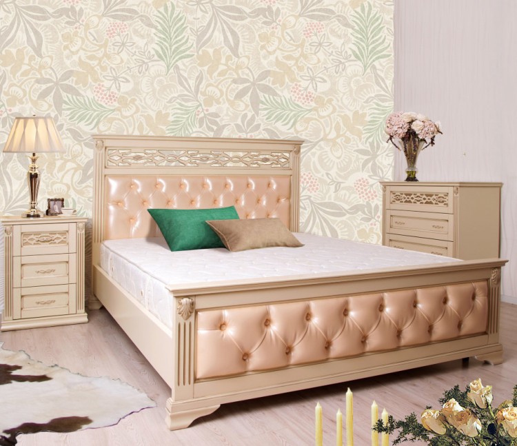 Кровать &quot;Верона&quot; с каретной стяжкой